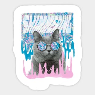 Cool cat with sunglasses Sticker